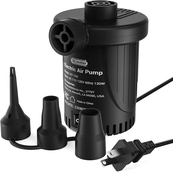 Dr.Meter Air Pump for Inflatables: AC 110V Air Mattress Pump by Drmeter