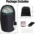 VICARKO Steamer Cap for Deep Conditioning - Extended Hood with 10 Heat Levels, 3 Timers, Portable Thermal Treatment for Natural Curly Hair, Black