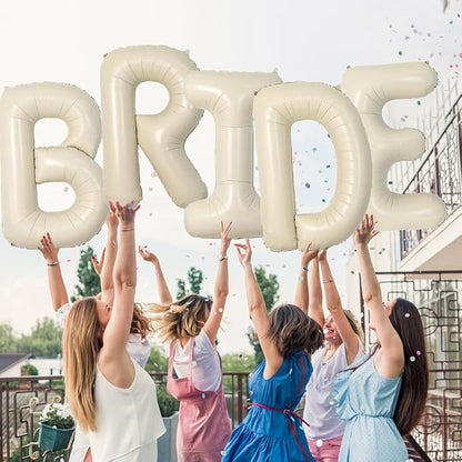 Cream White Bride Balloons 40 Inch Bridal Shower Bachelorette Wedding Balloons - Image 6