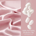100% Silk Pillow Cases 2 Pack Queen Size Mulberry Silk Pillowcase for Hair and Skin Set of 2 Highest Grade 6A Silk Soft Breathable Cooling with Hidden Zipper, Pink