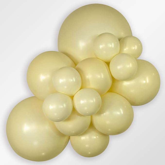 Sempertex Round Pastel Matte Yellow Balloons, 11 Inch, Graduation, Baby Shower - Image 2