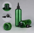 Squeeze Bottles for Hair - 16 Ounce Applicator 2 Pack, Green PET Plastic Refillable With Twist Top Cap for Hair Dye and Oil