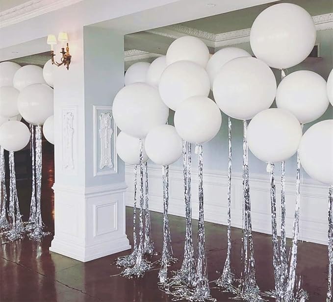 24pcs 18 Inch Big White Balloons Latex Round Balloons Giant White Balloon Jumbo - Image 4