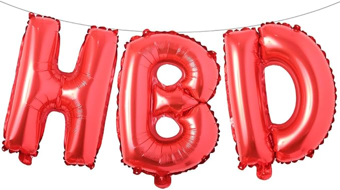 16 Inch HBD Balloons for Boho Birthday Party Decorations by RUIANSI