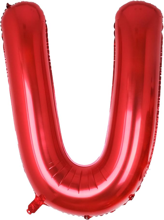 AULE 40 Inch Red U Balloon Letter Foil A-Z Birthday Big Alphabet | Birthday by AULE