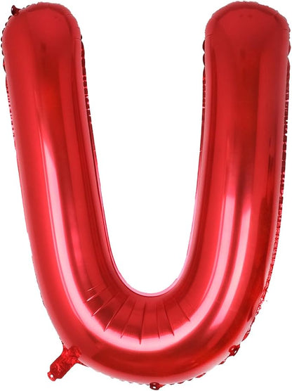 AULE 40 Inch Red U Balloon Letter Foil A-Z Birthday Big Alphabet | Birthday by AULE