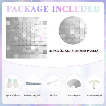 Silver Shimmer Wall Backdrop - Image 5