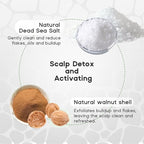 HALOVIDA Sea Salt Rosemary & Mint Scalp Scrub, Clean Silicon Oil-Free, Itchy Relief Scalp Treatment for Dandruff, Gently Exfoliator Cruelty-Free, Relieves Dryness, Promotes Hair Growth