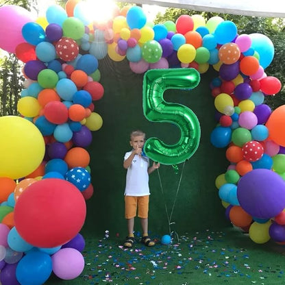 TONIFUL 40 Inch Dark Green Number 5 Balloons Large Foil 5th Birthday Decor | - Image 5