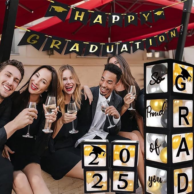 2027 Graduation Decoration Black Balloon Boxes - Image 7