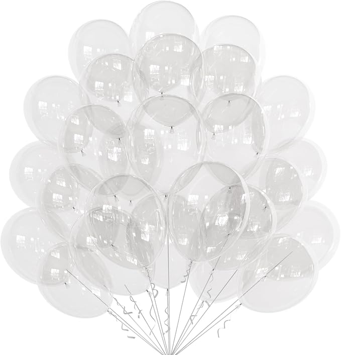 10 Inch Clear Balloons by KALOR