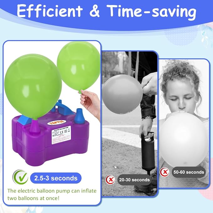 Electric Balloon Pump, Portable 2 Modes Balloon Blower Machine - Image 5
