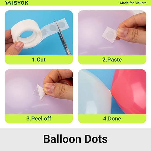 WISYOK Clear Glue Point Dots for Balloons, Removable | Double Sided, Home Decor - Image 4