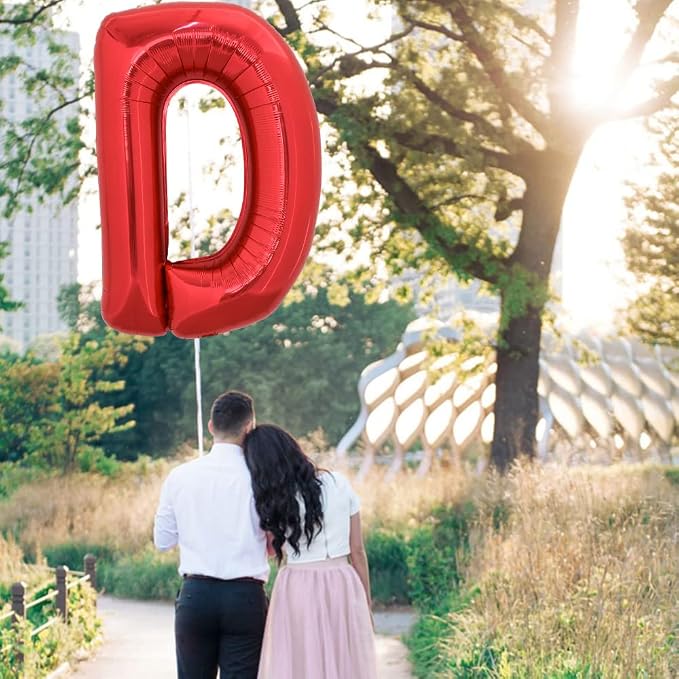 TONIFUL 40 Inch Large Bright Red Letter Balloons A-Z, Giant Jumbo Helium Foil - Image 4