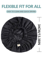 Years calm Reusable Waterproof Shower Caps for Women, Hair Caps for Showers, Double-Layer Elastic Design, for All Hairstyles, Travel-Friendly (black)