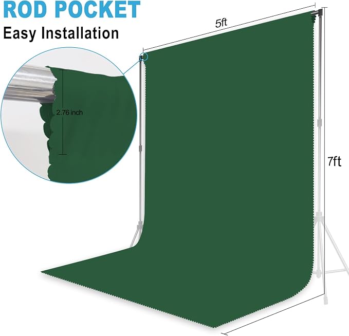 Dark Green Photography Backdrop - Image 2