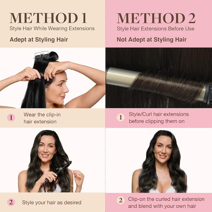 GOO GOO Clip in Hair Extensions Real Human Hair, Remy Human Hair Extensions Clip ins for Women, Natural Human Hair, 20inch 110g 7Pcs, 4A Chocolate Brown
