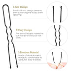 Hair Pins for Women, IKOCO 80pcs 2.75inch U Shaped Hair Pins with Storage Box, Black