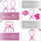 Dreamlover Short Wig Stands, Portable Collapsible Wig Dryer for Travel, Hot Pink, 2 Packs