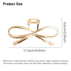 Bow Hair Claw Clips Gold Metal Hair Clips Strong Hold Nonslip Hair Jaw Clips for Thin Thick Hair Stylish Hair Accessories for Women Girls