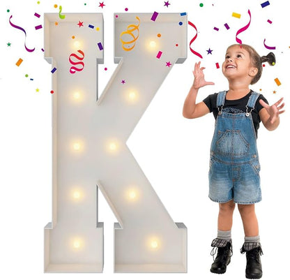 3FT Marquee Light Up Letters, Large Marquee Letters, Mosaic Balloon Frame by MerryMosaics