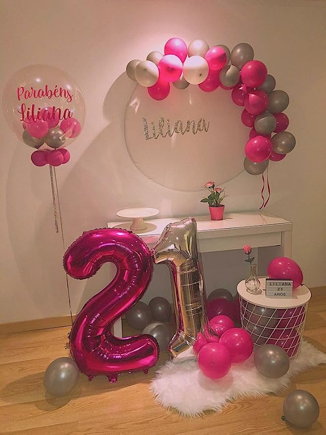 Hot Pink 21 Balloon - Image 8