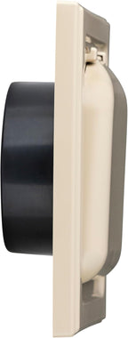 NO-PEST VENT, Exclusive Dual Door Dryer Vent Cover Outdoor 4 inch with Collar, Made in USA w Highest UV Resistant Plastic in any Outdoor Vent Cover (Tan, 4" Plastic WIth Collar)