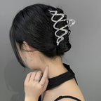 Metal Wave Hair Clips - Fashion Hair Accessories Claw Clips Durable Hair Clips With Wavy Grid Design Large Strong Hold Hairgrip Hair Barrette Non Slips Hair Jaw Clips for Women Thick or Long Hairs