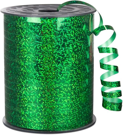 Premium Green Shiny Curling Shiny Ribbon, 1/5" Wide x 500 Yards Christmas by KMERLIFE