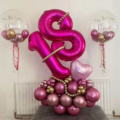 Hot Pink 11 Balloon Numbers, 40 Inch 11th Birthday Balloon Foil Mylar Number 11 - Image 4