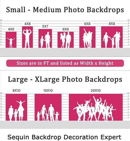 ShinyBeauty Rose Gold Sequin Backdrop 7FTx7FT | Photo Booth Backdrops, Wedding - Image 6