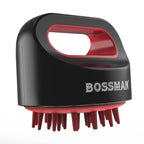 Bossman Titan Shower Scalp Massager – Scalp Exfoliator Brush – Ergonomic Silicone Scrubber for Product Build-Up, Dandruff & Pore Stimulation – Head & Beard Care Tool with Soft Bristles