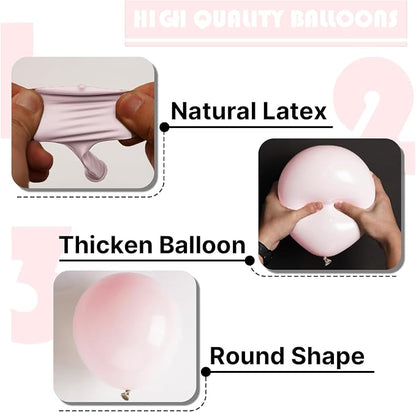 PartyWoo Pale Pink Balloons 100pcs Light Pastel Baby Pink Color | 12 Inch - Image 7