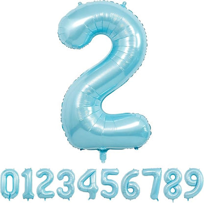 Blue Light Number Balloon, 40 Inch, Party Decorations by Unknown