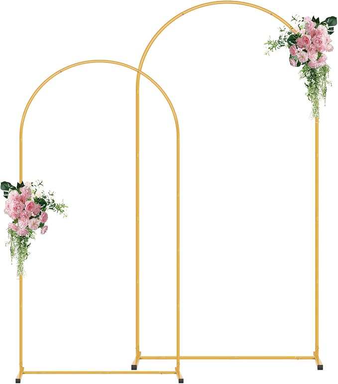 Metal Arch Backdrop Stand Set of 2, Decorative Backdrop Arch Stand | Easy by Unknown