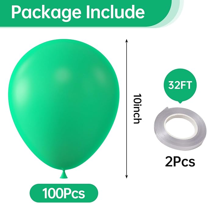 10 Inch Light Green Balloons - Image 2