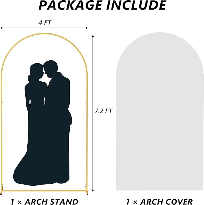 Neatsure Arch Backdrop Stand and Cover Set, 7.2FT Metal Photo Balloon Arch - Image 2