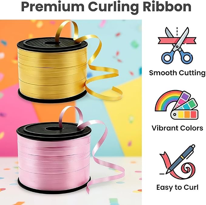 Decorative Curly Ribbon for Gift Wrapping, Party Balloon Decoration - Image 3