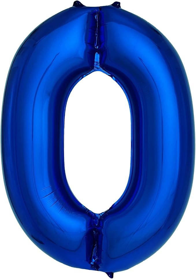 Navy Blue Number 0 Balloons 40 Inch Large Dark Blue Helium Foil Balloons by cocodino