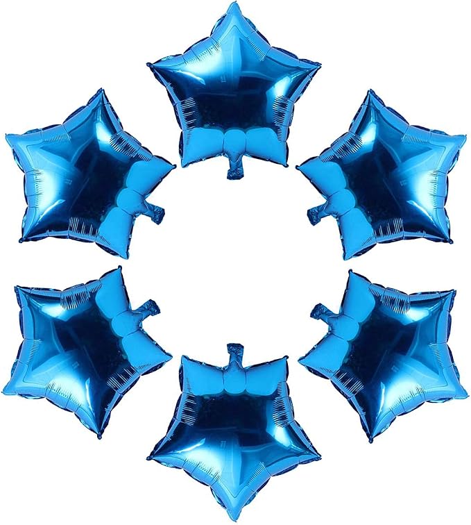 24 Pcs 18" Blue Star Balloons Foil Balloons Mylar Balloon by Unknown