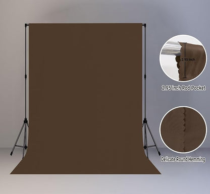 Brown Photography Backdrop for Photoshoot, Fabric 5x7ft | Polyester Studio - Image 2