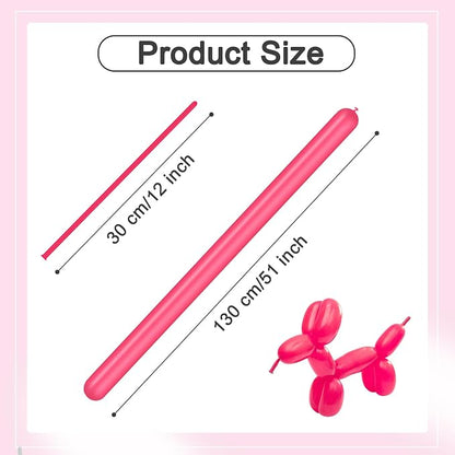 Hot Pink Long Balloons - Image 5