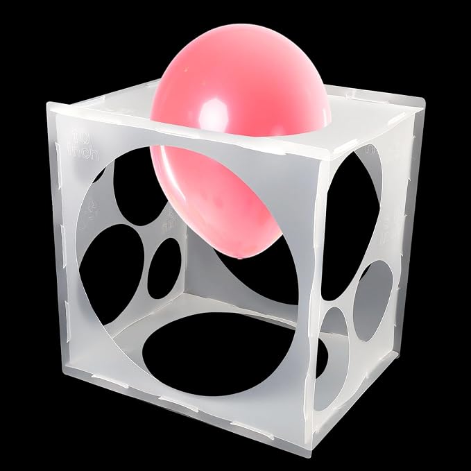11 Holes Plastic Balloon Sizer Cube Box Collapsible 2-10 Inch Balloon Sizer - Image 7