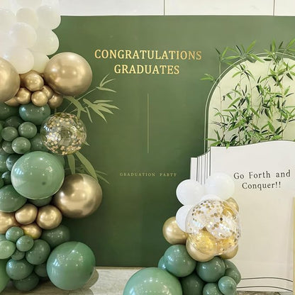 MEBAY 155Pcs Sage Green White Gold Balloon Garland Arch Kit - Image 7
