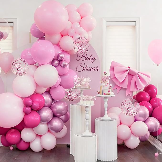 ZHIYAPA Pink Balloon Garland Arch Kit - Image 6