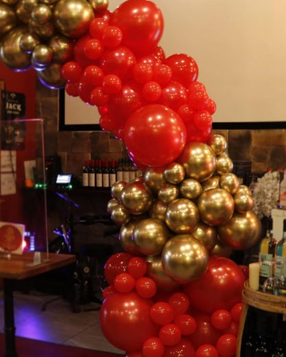 Red and Gold Balloon Arch Kit, ADOINBY 140Pcs Gold Balloon Red Balloon Confetti - Image 6