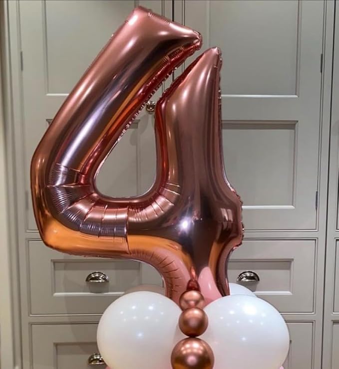 Rose Gold 14 Number Balloons, 40 Inch Big Giant Jumbo 14 or 41 Balloon Numbers - Image 6