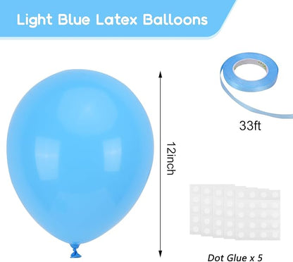 RUBFAC Light Blue Balloons 120pcs 12 Inch, 2026 International Football Game - Image 2