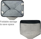 TheWarmHome Storage Basket for Organizing - 16x12x12 inch Cube Storage bin 3 Pack Fabric Storage Cubes, Collapsible Storage Box for Organizer Cloth Gift Toy Closet (Black & Grey)
