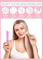 Hair Grooming Kit: Wax Stick for Flyaways, Slick Back Brush, Rat Tail Comb, Bristle Brush Set - Tames Frizz & Controls Baby Hair